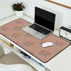 Neutral Modern Flowers- Romantic Botanical Pattern Desk Mat Gallery Image 2