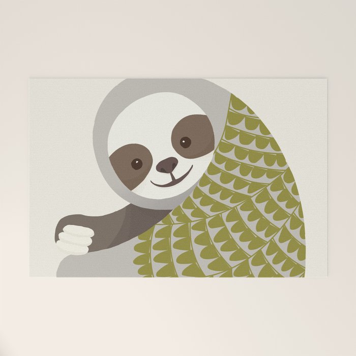 Whimsical Sloth Welcome Mat Gallery Image 1