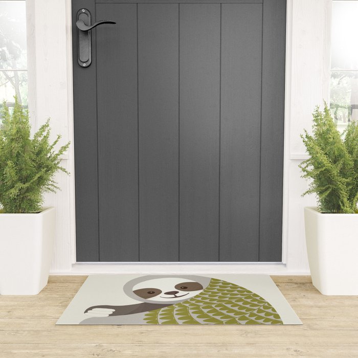 Whimsical Sloth Welcome Mat Gallery Image 3