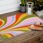 Candy Paint: Sunrise | Mid Century Retro Edition Outdoor Rug Gallery Image 2