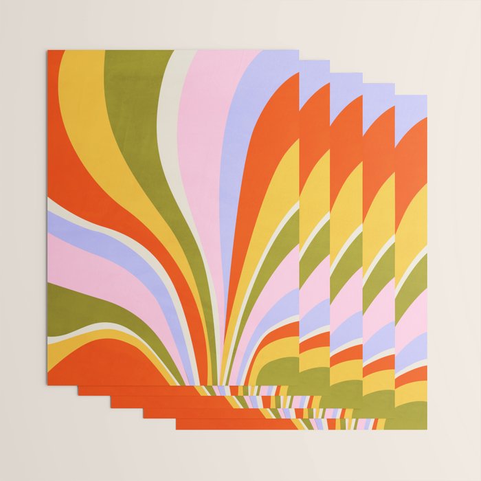 Candy Paint: Sunrise | Mid Century Retro Edition Wrapping Paper Gallery Image 3