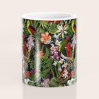 Vintage & Shabby Chic - Black Tropical Parrot Night Garden Coffee Mug Gallery Image 4