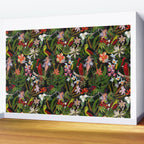 Vintage & Shabby Chic - Black Tropical Parrot Night Garden Wall Mural Gallery Image 2