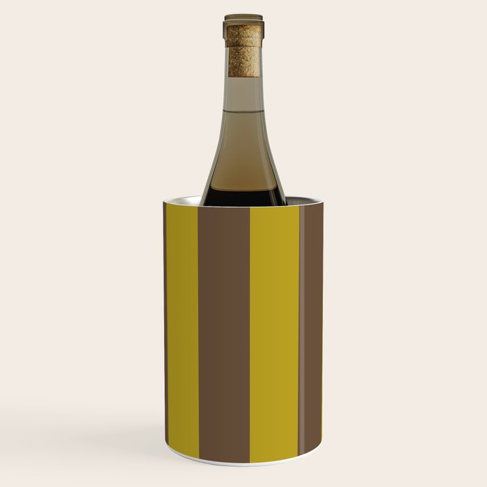 Vintage Moss and Coffee Stripes Wine Chiller Gallery Image 3