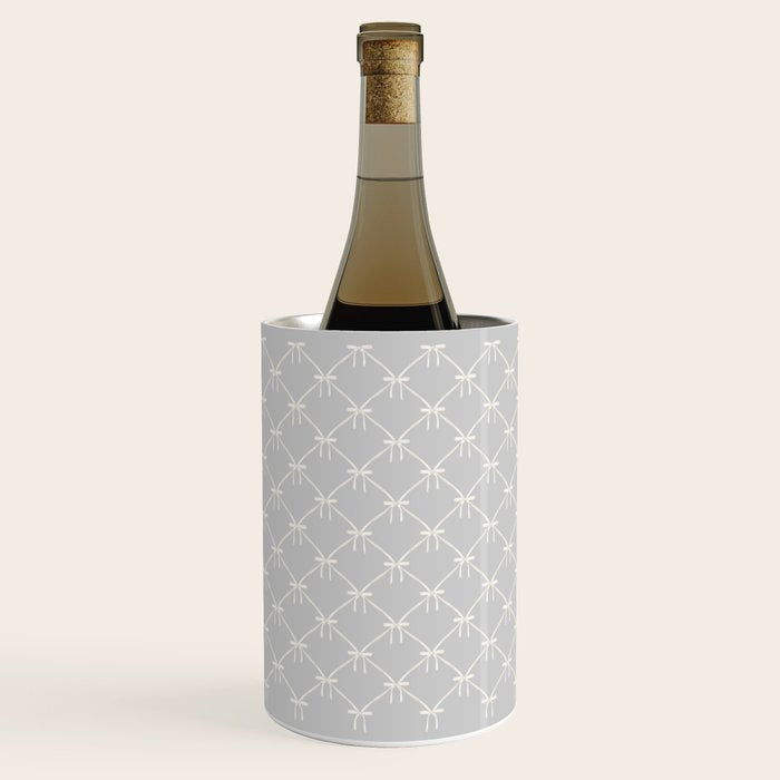 Bows & Ribbons Pattern LX Light Grey Wine Chiller Gallery Image 2