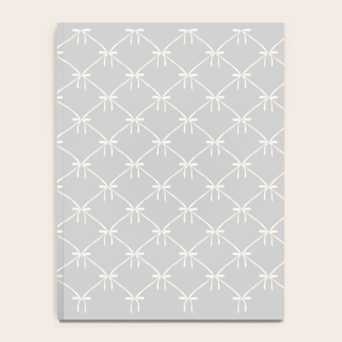 Bows & Ribbons Pattern LX Light Grey Notebook Gallery Image 4
