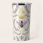 Queen Bee - Lavander Purple and Yellow Travel Mug Gallery Image 1