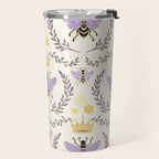 Queen Bee - Lavander Purple and Yellow Travel Mug Gallery Image 2