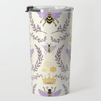Queen Bee - Lavander Purple and Yellow Travel Mug Gallery Image 3