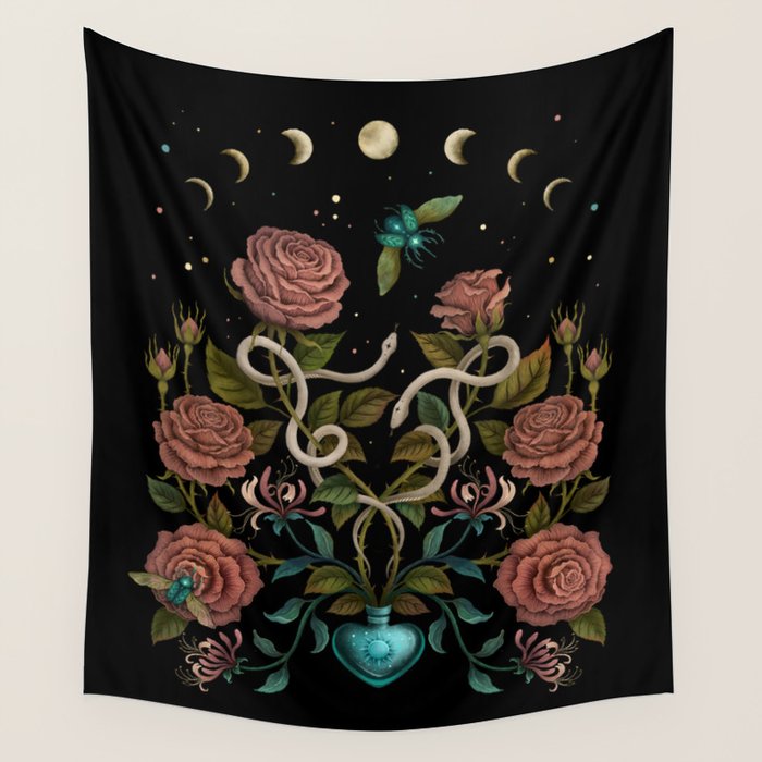 Rose and Honeysuckle Wall Tapestry Gallery Image 4