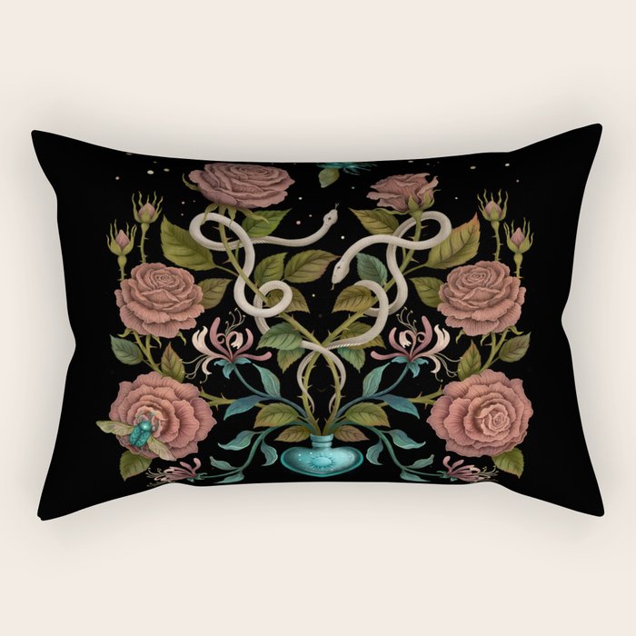 Rose and Honeysuckle Rectangular Pillow Gallery Image 1