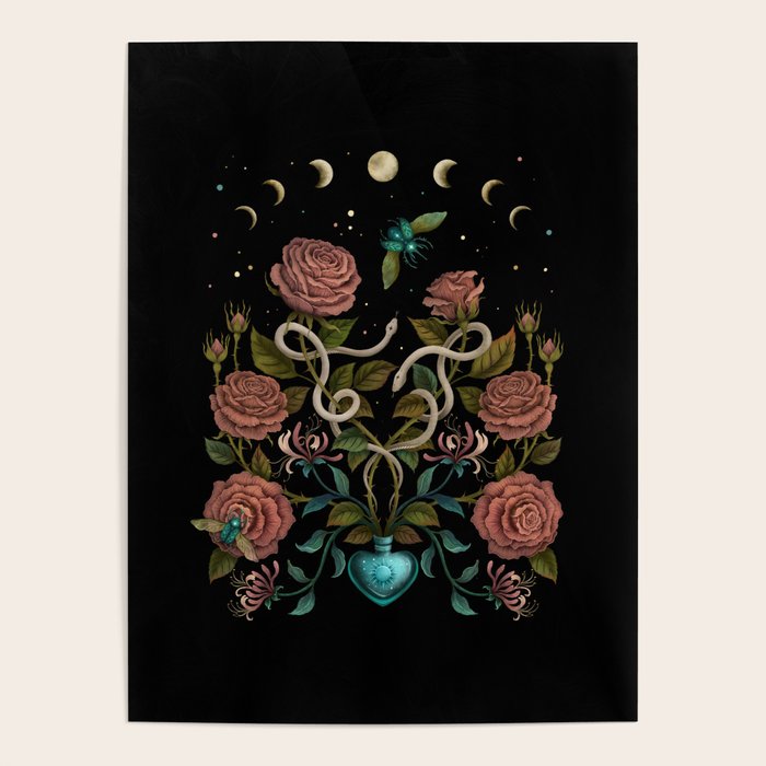 Rose and Honeysuckle Poster Gallery Image 4