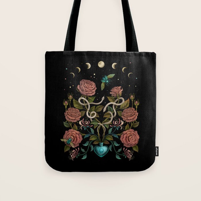 Rose and Honeysuckle Tote Bag Gallery Image 1