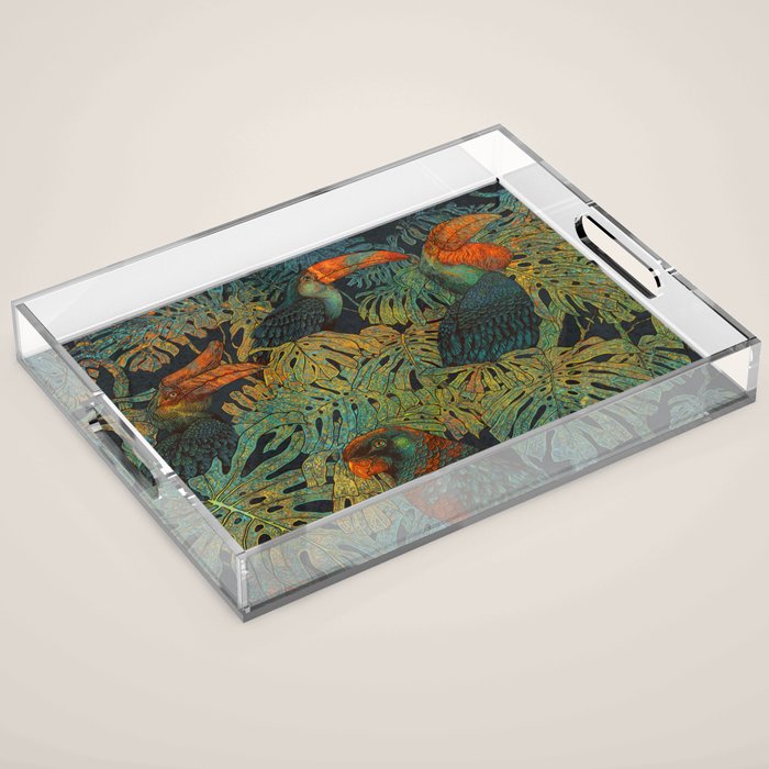 Banana Birds Acrylic Tray Gallery Image 1