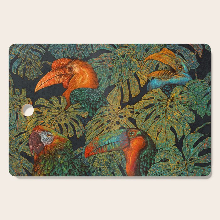 Banana Birds Cutting Board Gallery Image 1