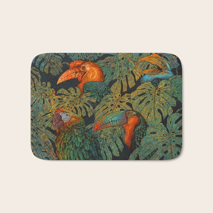 Banana Birds Bath Mat Gallery Image 1