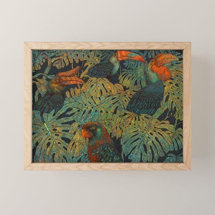 Banana Birds Mini Art Print Gallery Image 1