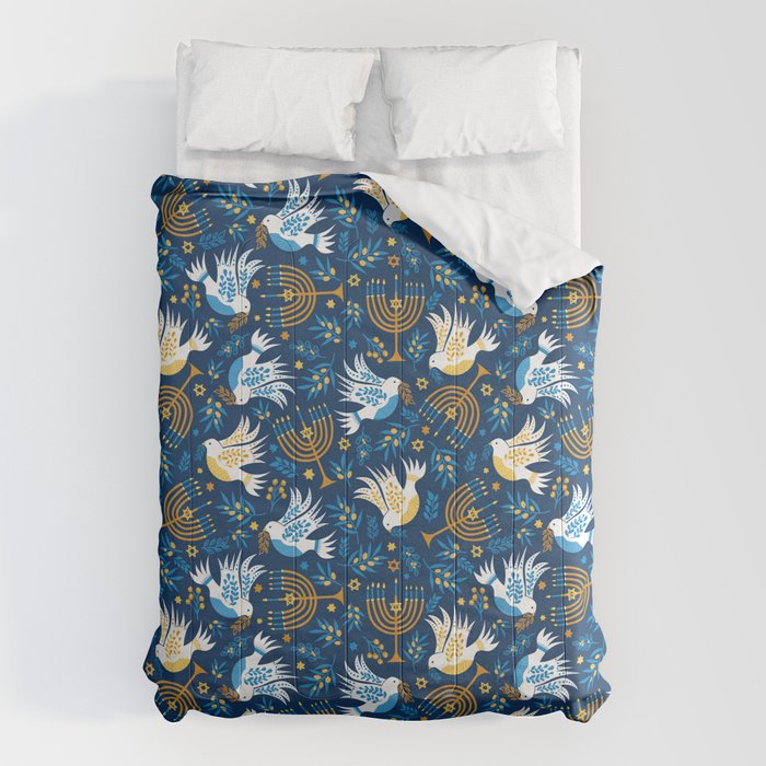 Hanukkah Blue Pattern Comforter Gallery Image 6