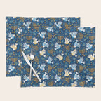 Hanukkah Blue Pattern Placemat Gallery Image 1