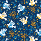 Hanukkah Blue Pattern Coffee Mug Gallery Image 2