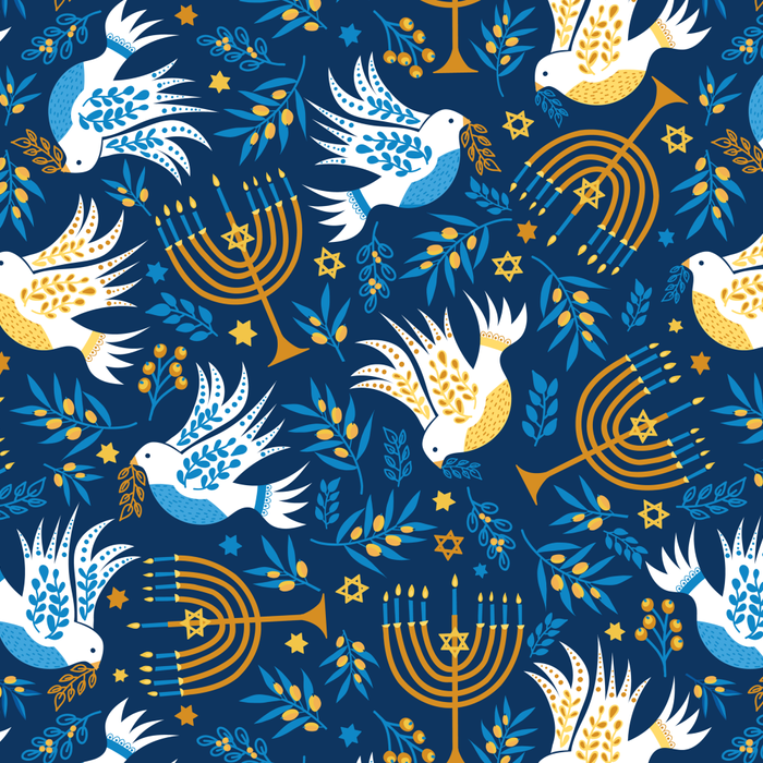 Hanukkah Blue Pattern Coffee Mug Gallery Image 2