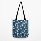 Hanukkah Blue Pattern Tote Bag Gallery Image 2