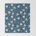 Hanukkah Blue Pattern Throw Blanket Gallery Image 2