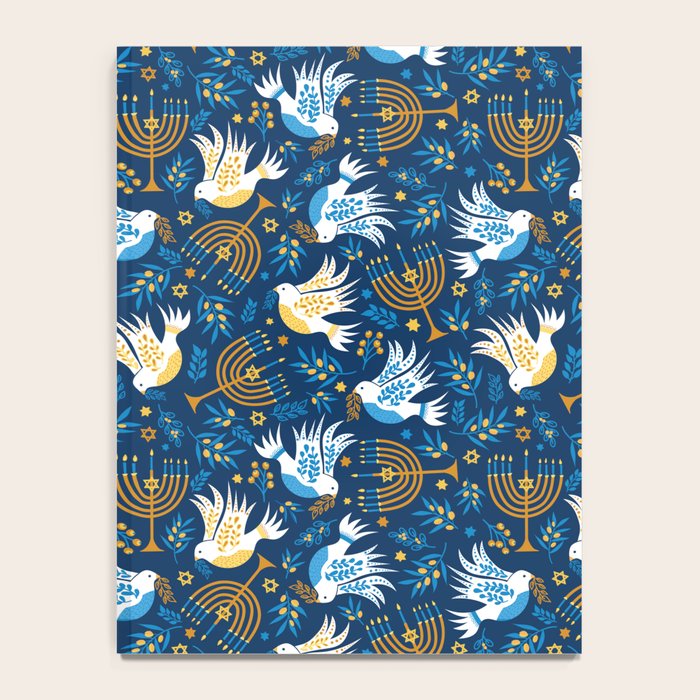 Hanukkah Blue Pattern Notebook Gallery Image 4