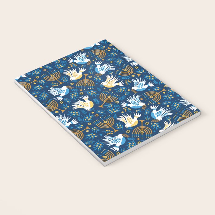 Hanukkah Blue Pattern Notebook Gallery Image 3