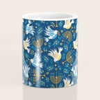 Hanukkah Blue Pattern Coffee Mug Gallery Image 4