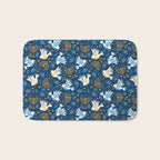 Hanukkah Blue Pattern Bath Mat Gallery Image 1