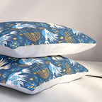Hanukkah Blue Pattern Pillow Sham Gallery Image 3