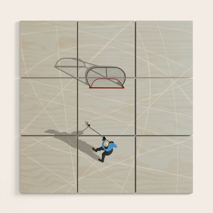 Ice Hockey  Wood Wall Art Gallery Image 1