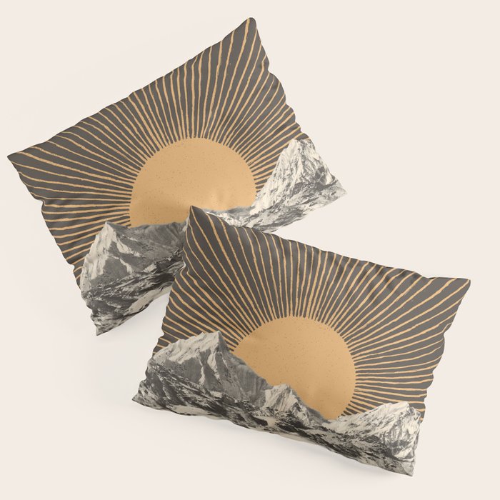 Mountainscape 6 - Night Sun Pillow Sham Gallery Image 3