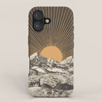 Mountainscape 6 - Night Sun iPhone Case Gallery Image 1