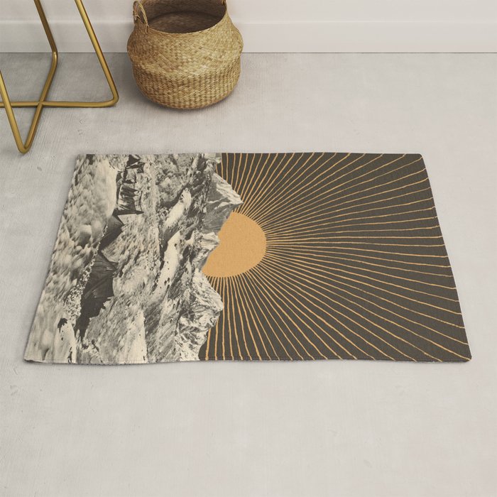 Mountainscape 6 - Night Sun Rug Gallery Image 1