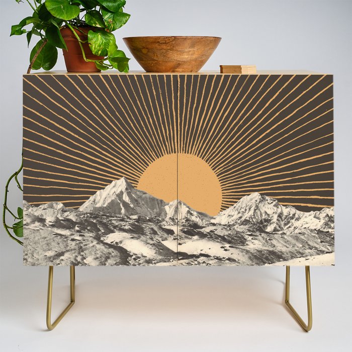 Mountainscape 6 - Night Sun Credenza Gallery Image 1