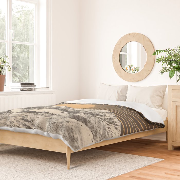 Mountainscape 6 - Night Sun Duvet Cover Gallery Image 2