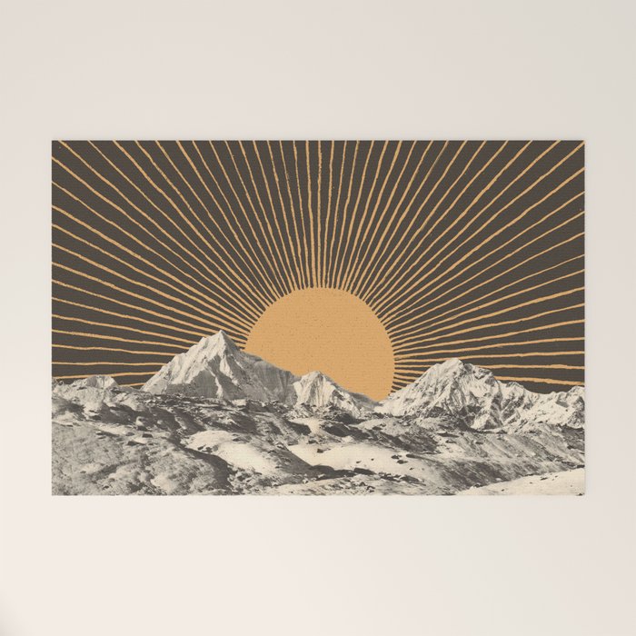 Mountainscape 6 - Night Sun Welcome Mat Gallery Image 1