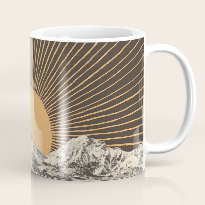 Mountainscape 6 - Night Sun Coffee Mug Gallery Image 1