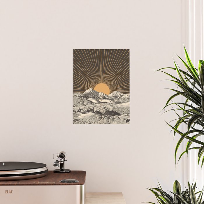 Mountainscape 6 - Night Sun Poster Gallery Image 2