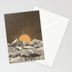 Mountainscape 6 - Night Sun Stationery Card Gallery Image 2
