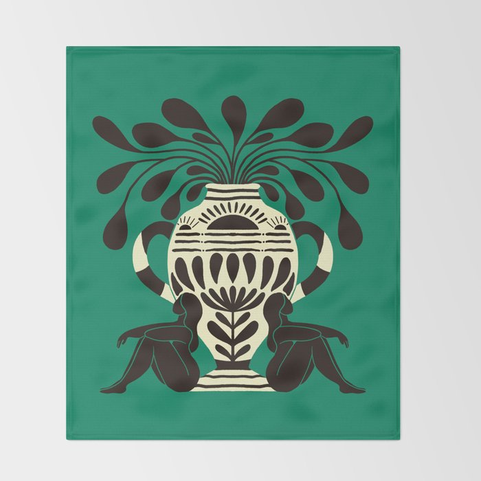Greco Ladies and Vase Throw Blanket Gallery Image 2