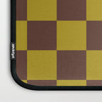 Chocolate x Yellow Chartreuse Mixed Checker Laptop Sleeve Gallery Image 3