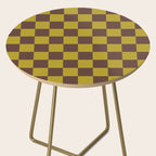 Chocolate x Yellow Chartreuse Mixed Checker Side Table Gallery Image 2