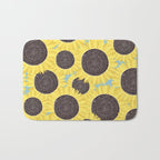 Sunflower and summer Bath Mat Gallery Image 1