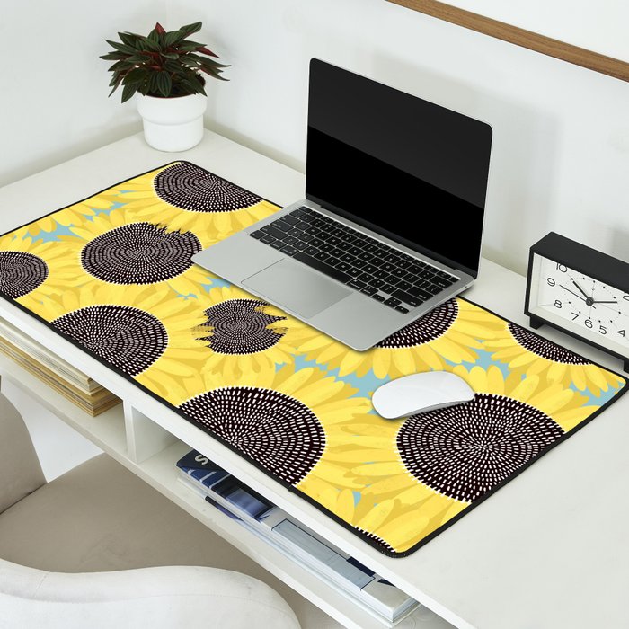 Sunflower and summer Desk Mat Gallery Image 2