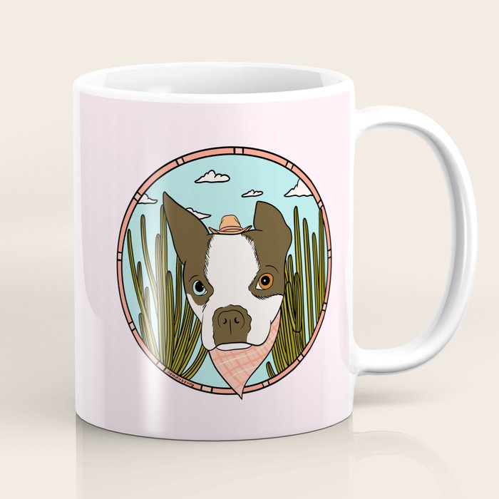 Cowboy Dog- Clover Boston Coffee Mug Gallery Image 1