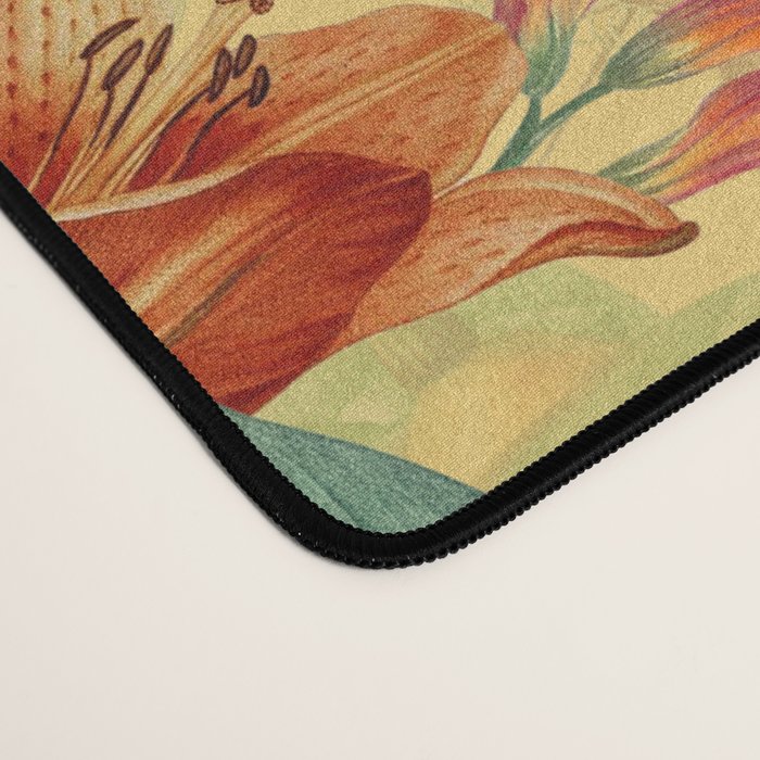 Exotic Sunny Vintage Passionflower Garden Desk Mat Gallery Image 4
