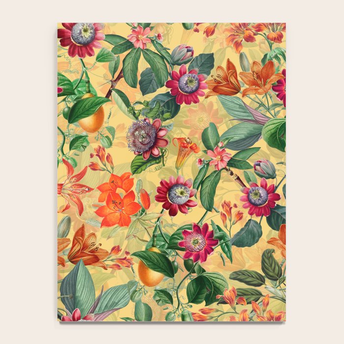 Exotic Sunny Vintage Passionflower Garden Notebook Gallery Image 4